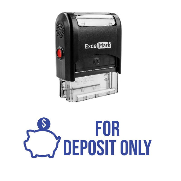 Piggy Bank FOR DEPOSIT ONLY Stamp