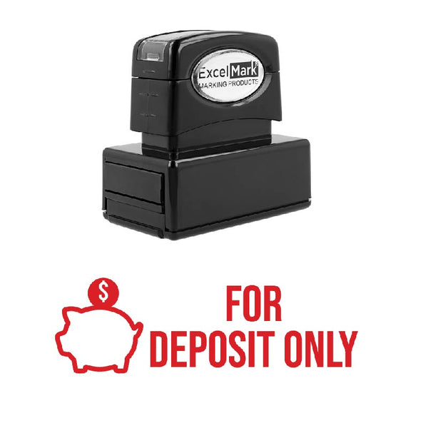 Piggy Bank FOR DEPOSIT ONLY Stamp