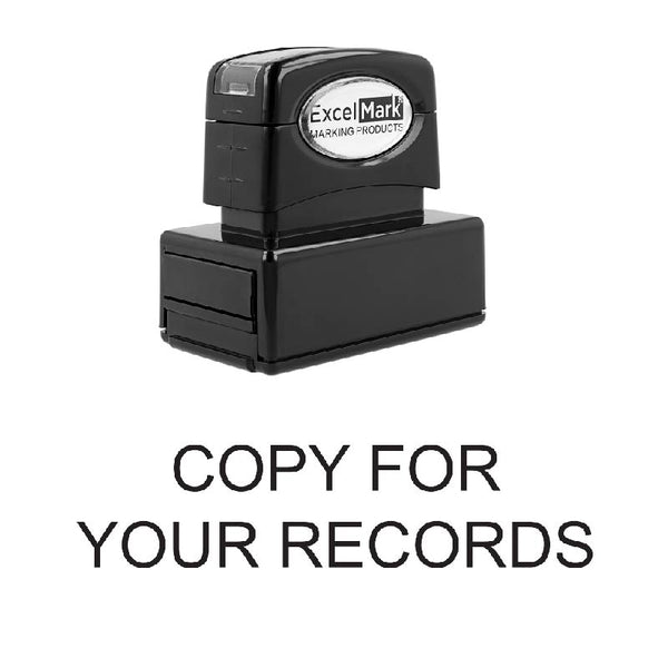 COPY FOR YOUR RECORDS Stamp