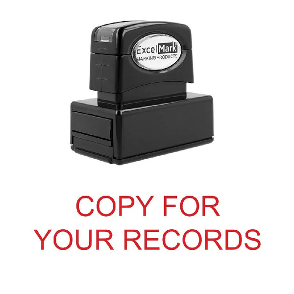 COPY FOR YOUR RECORDS Stamp