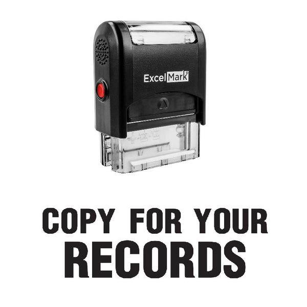 Bold COPY FOR YOUR RECORDS Stamp