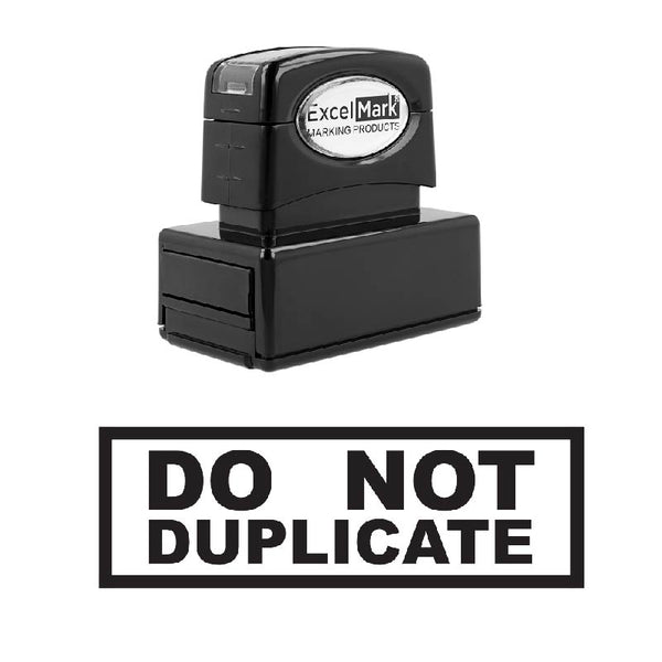 Box DO NOT DUPLICATE Stamp