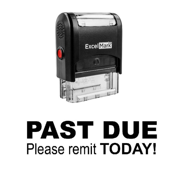 Bold Please Remit PAST DUE Stamp