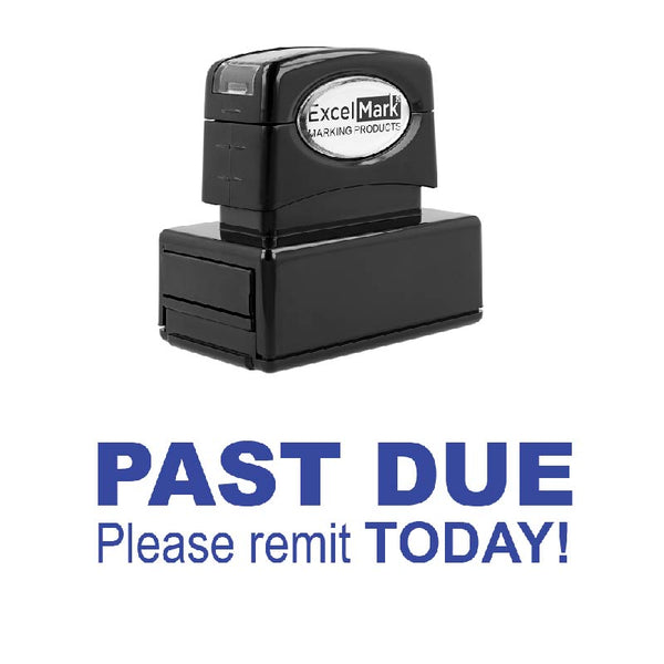 Bold Please Remit PAST DUE Stamp