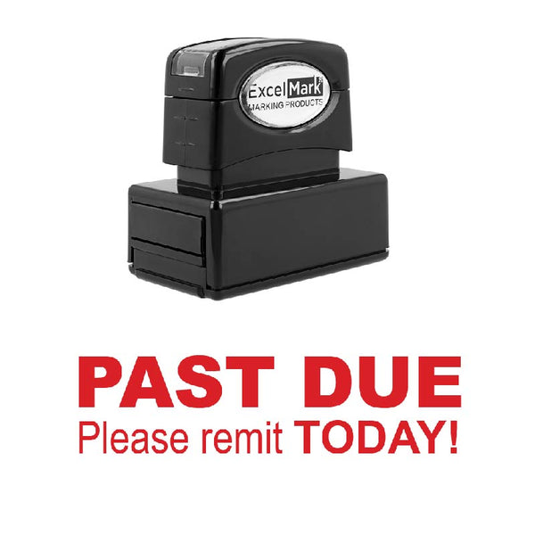 Bold Please Remit PAST DUE Stamp