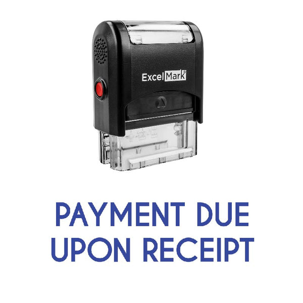 PAYMENT DUE UPON RECEIPT Stamp