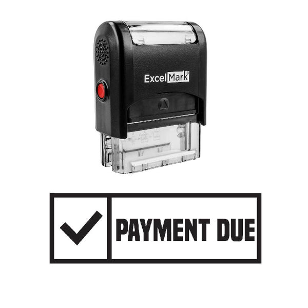 Check Box PAYMENT DUE Stamp