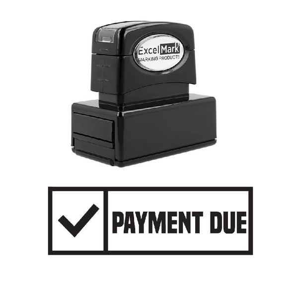 Check Box PAYMENT DUE Stamp