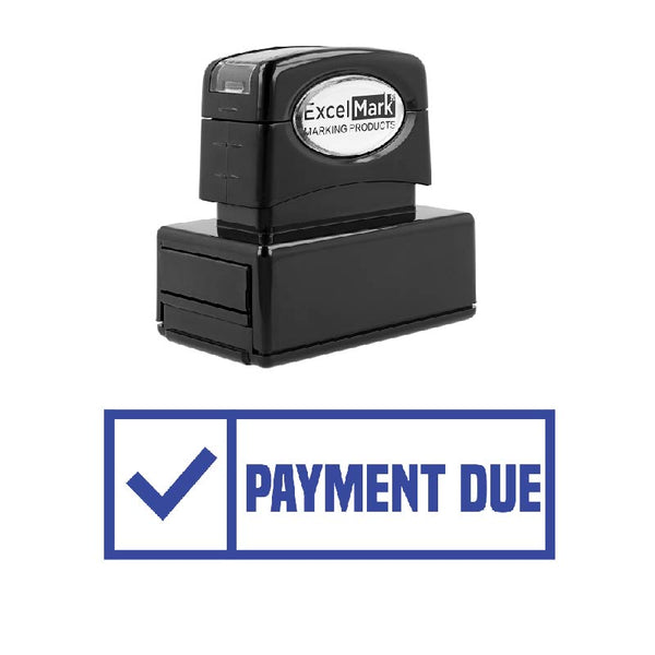 Check Box PAYMENT DUE Stamp