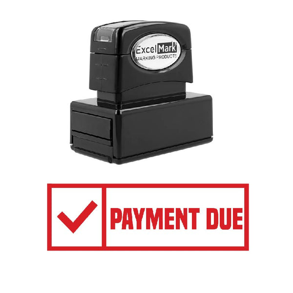Check Box PAYMENT DUE Stamp