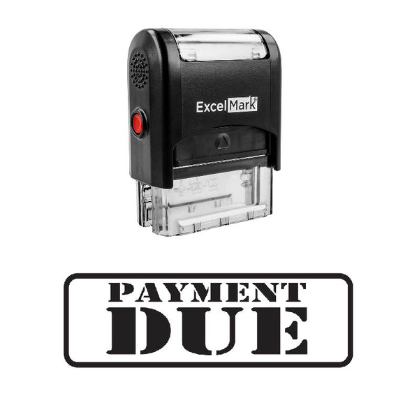 Stencil Box PAYMENT DUE Stamp