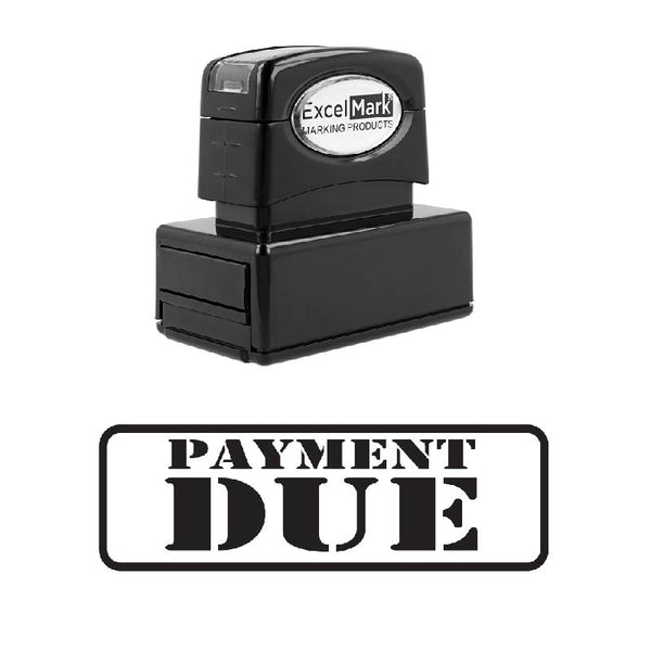 Stencil Box PAYMENT DUE Stamp