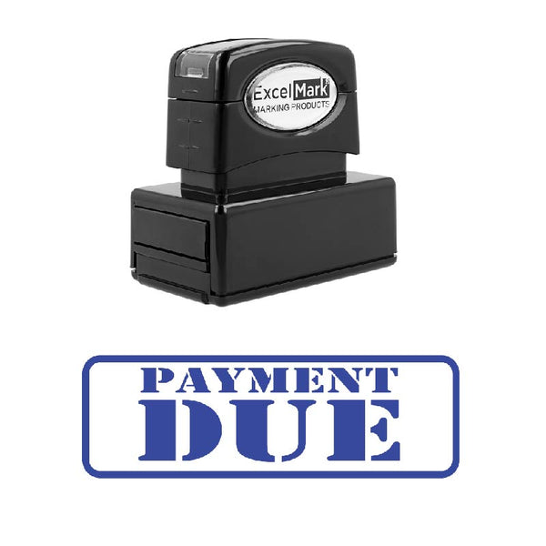 Stencil Box PAYMENT DUE Stamp