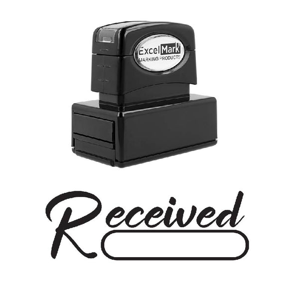 Script Round Box RECEIVED Stamp