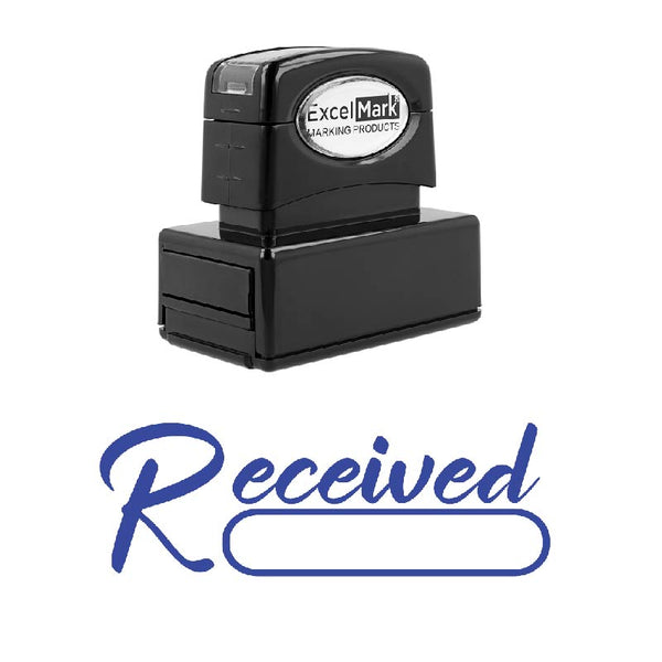 Script Round Box RECEIVED Stamp