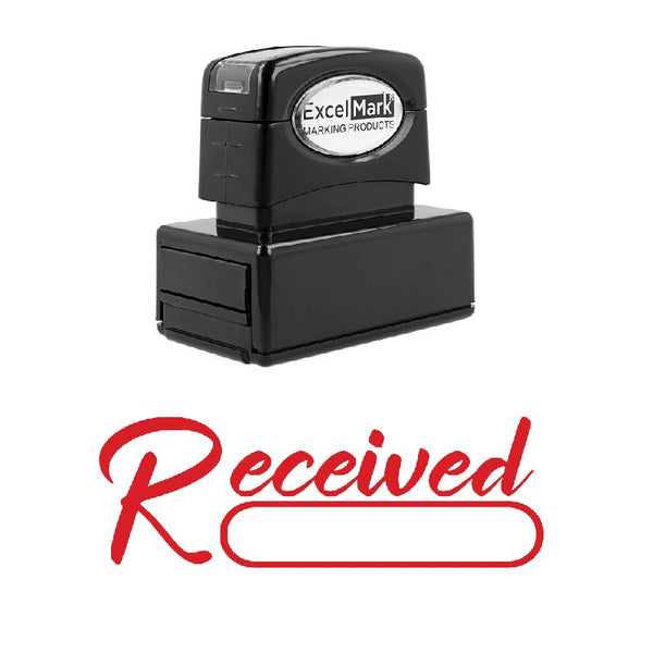 Script Round Box RECEIVED Stamp