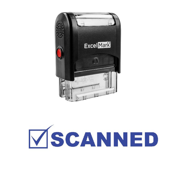 Check Box SCANNED Stamp