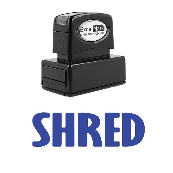 Tall Bold SHRED Stamp