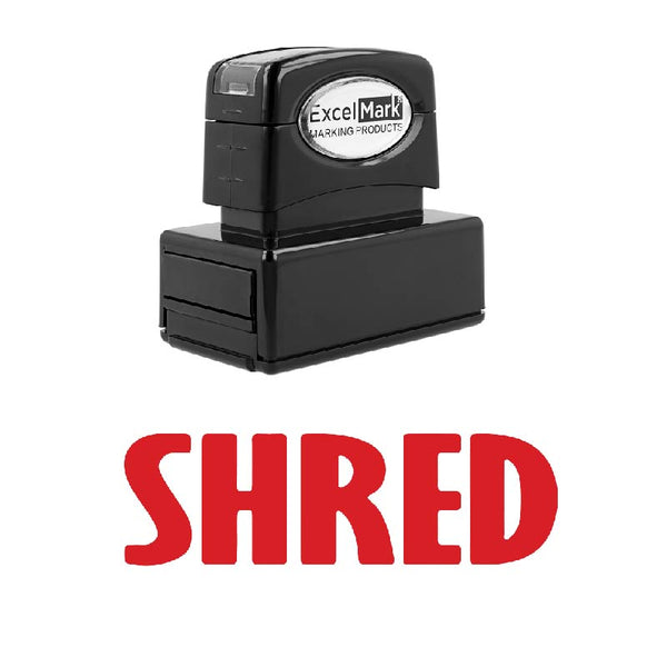 Tall Bold SHRED Stamp