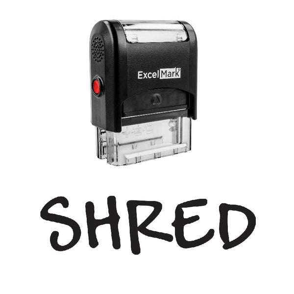 Handwriting SHRED Stamp