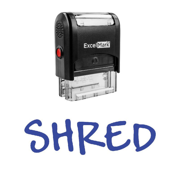 Handwriting SHRED Stamp