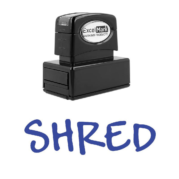 Handwriting SHRED Stamp