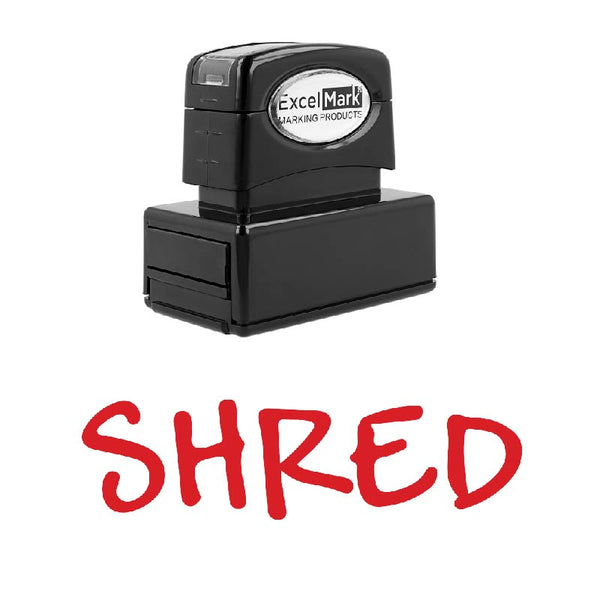 Handwriting SHRED Stamp