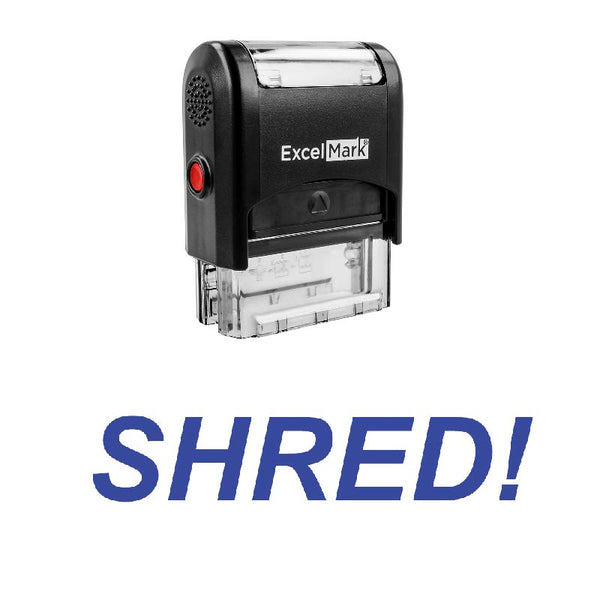 Italic SHRED! Stamp