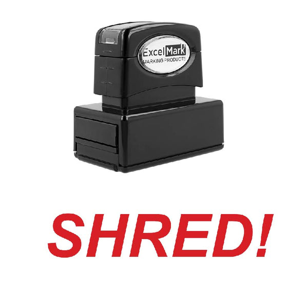 Italic SHRED! Stamp