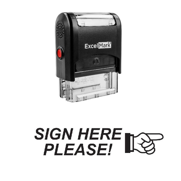 Right SIGN HERE PLEASE! Stamp