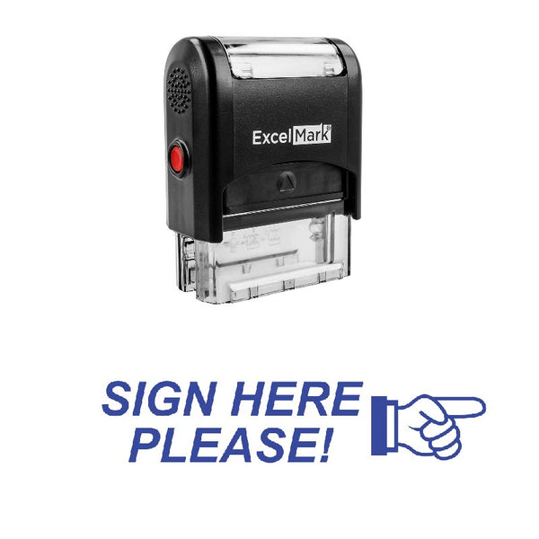 Right SIGN HERE PLEASE! Stamp