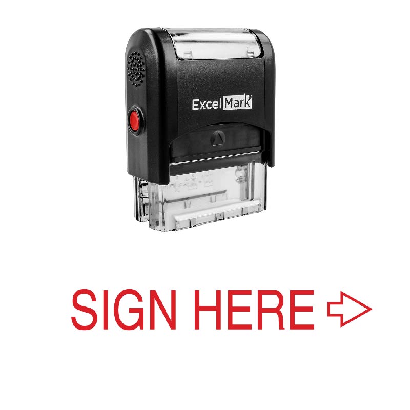 SIGN HERE Stamp