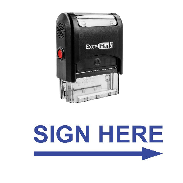 Arrow SIGN HERE Stamp