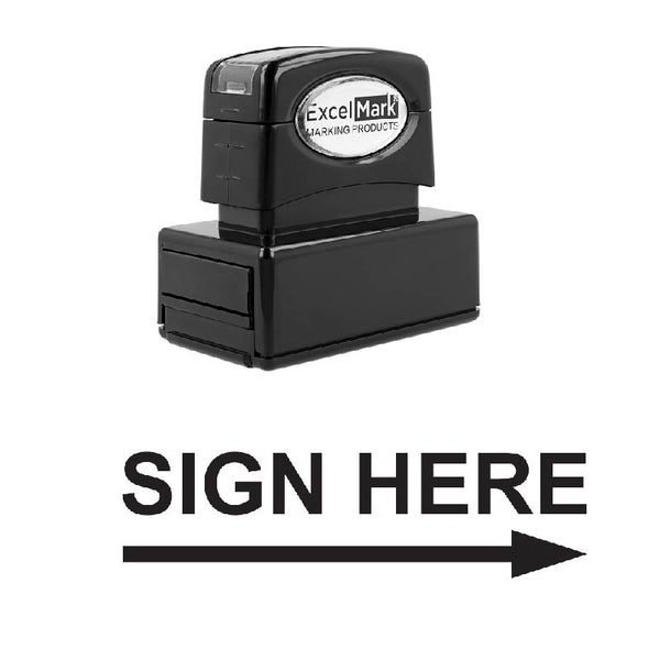 Arrow SIGN HERE Stamp