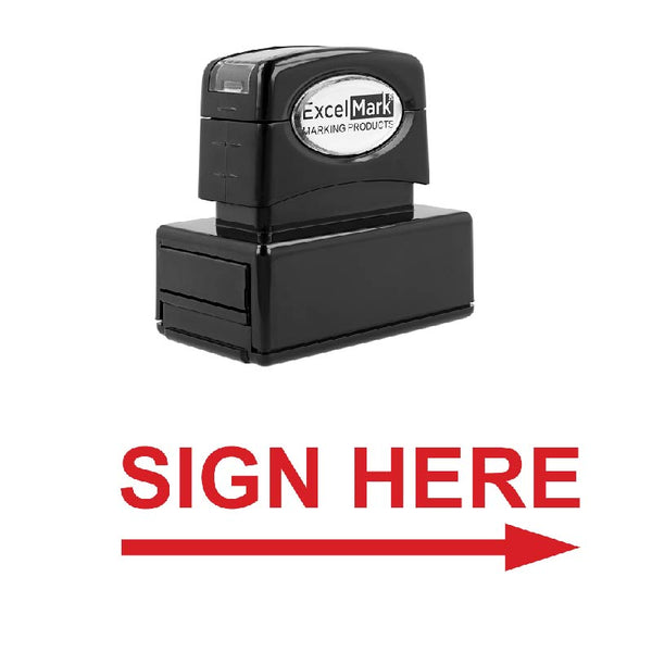Arrow SIGN HERE Stamp