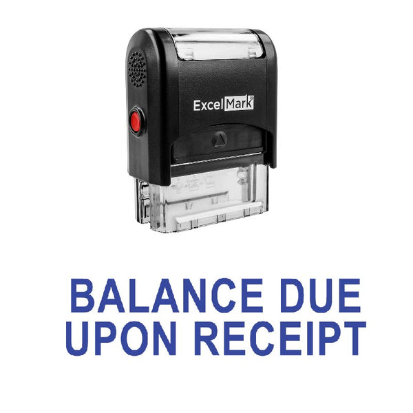 BALANCE DUE UPON RECEIPT Stamp