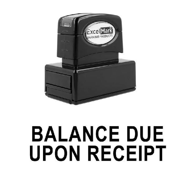 BALANCE DUE UPON RECEIPT Stamp