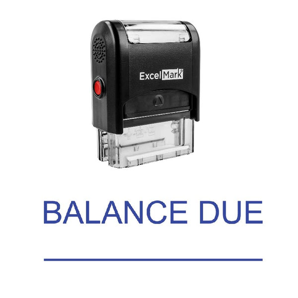 Line BALANCE DUE Stamp