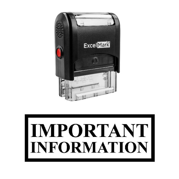 Box IMPORTANT INFORMATION Stamp