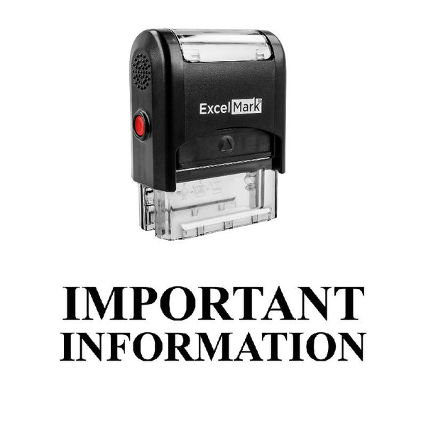IMPORTANT INFORMATION Stamp