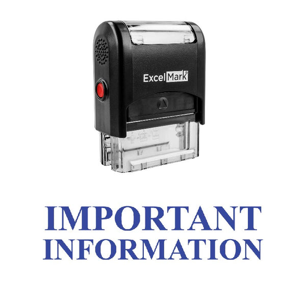 IMPORTANT INFORMATION Stamp