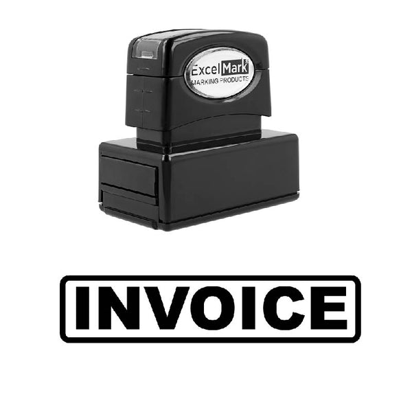Rounded Box INVOICE Stamp