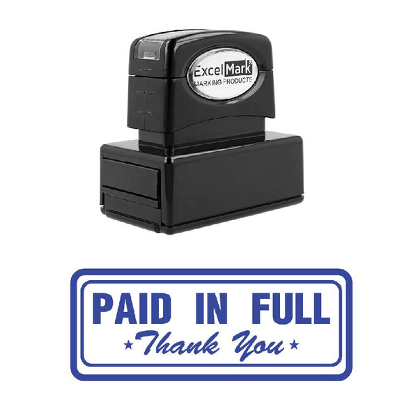 Box PAID IN FULL Thank You Stamp