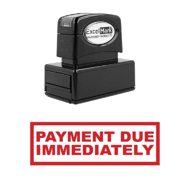 PAYMENT DUE IMMEDIATELY Stamp