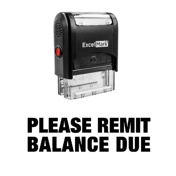 PLEASE REMIT BALANCE DUE Stamp