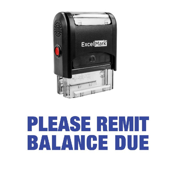 PLEASE REMIT BALANCE DUE Stamp