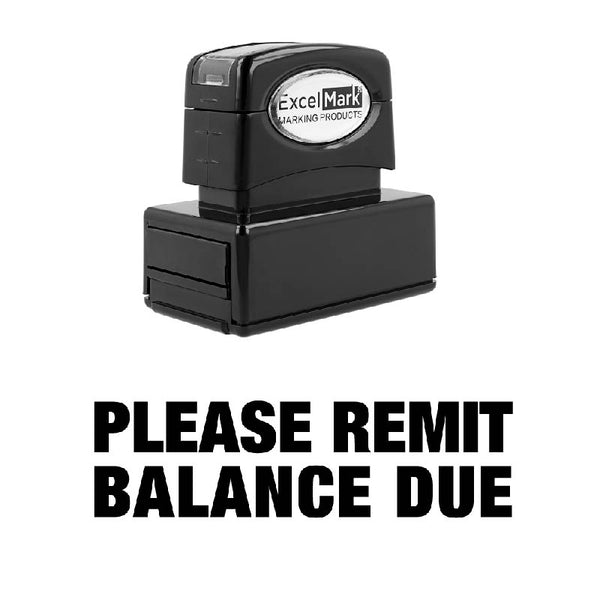 PLEASE REMIT BALANCE DUE Stamp