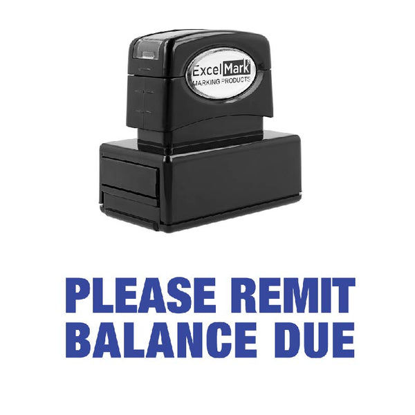 PLEASE REMIT BALANCE DUE Stamp