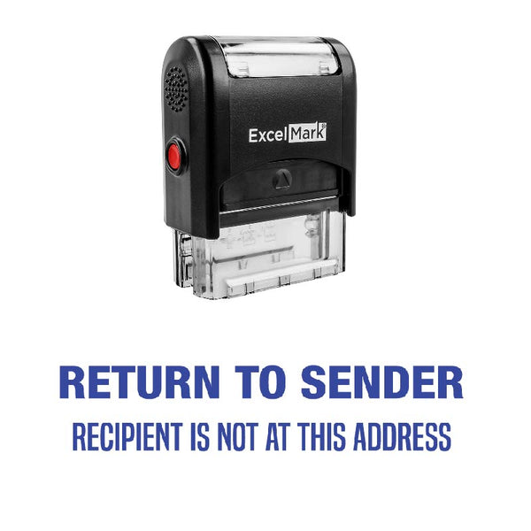 RETURN TO SENDER NOT ADDRESS Stamp