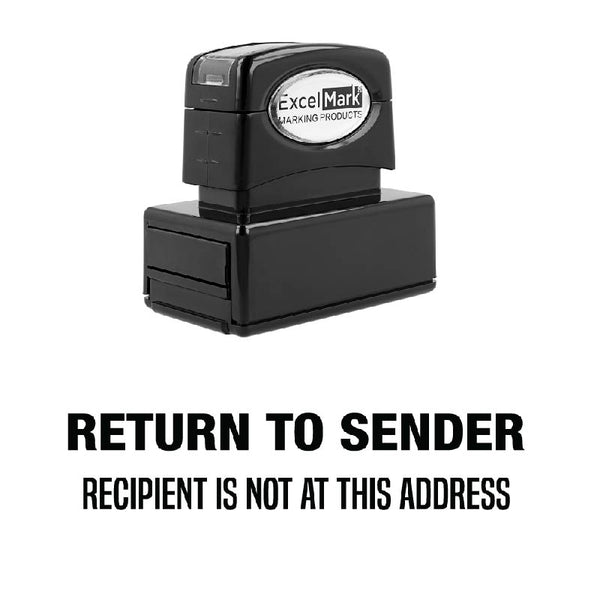 RETURN TO SENDER NOT ADDRESS Stamp